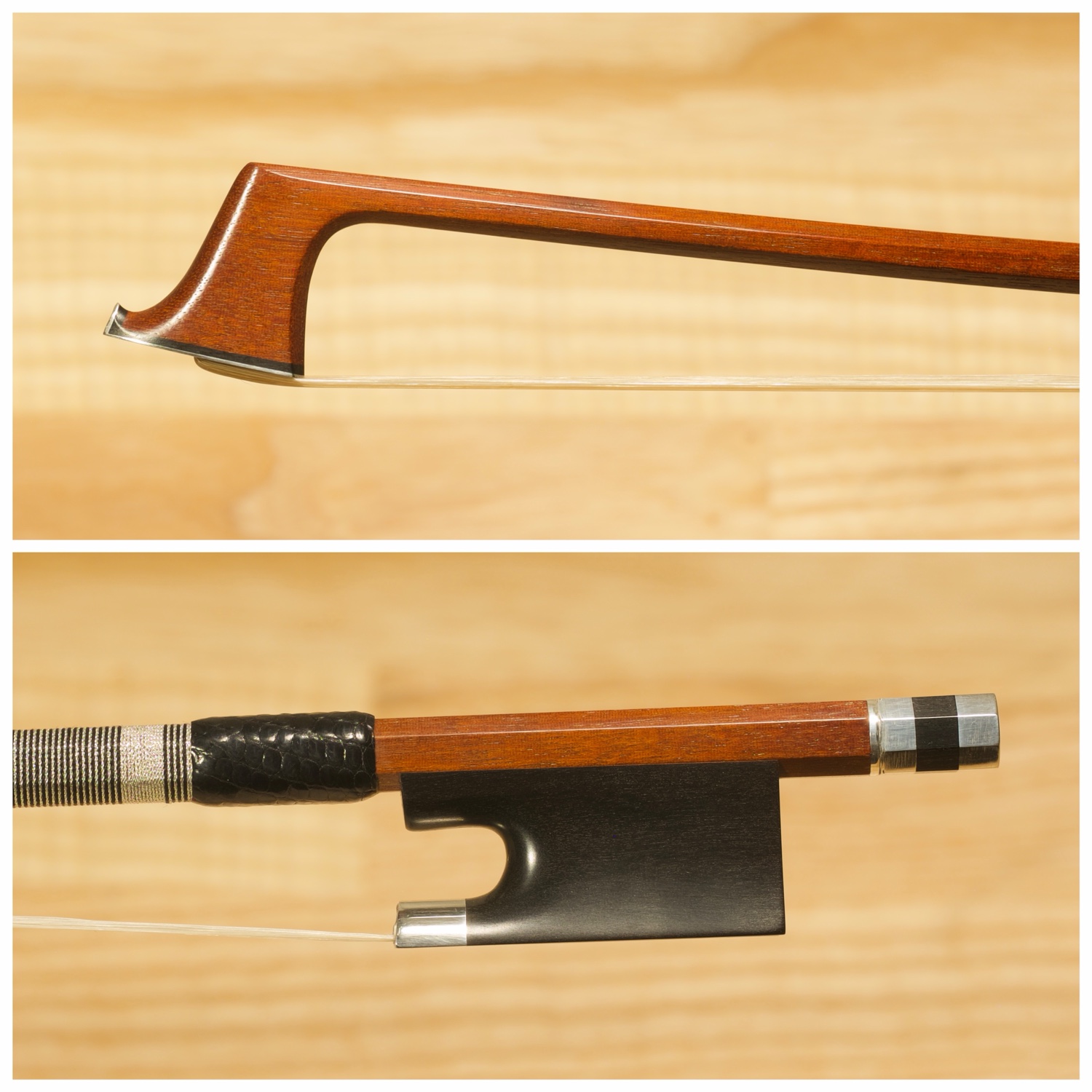 Thomson violin bow Op. 13, head and frog